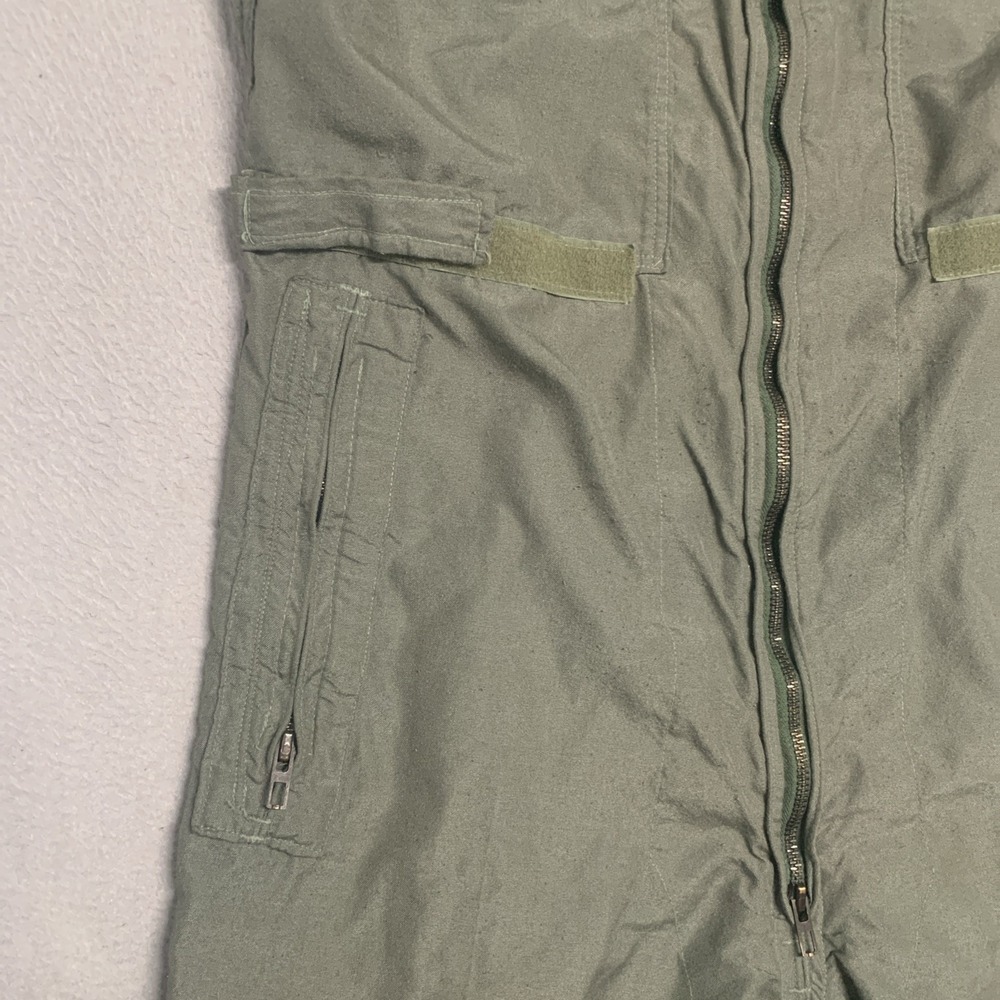 Military Flight Suit Flyer's Summer Coveralls Fire Resistant 42 Long Sage Green - Picture 9 of 16